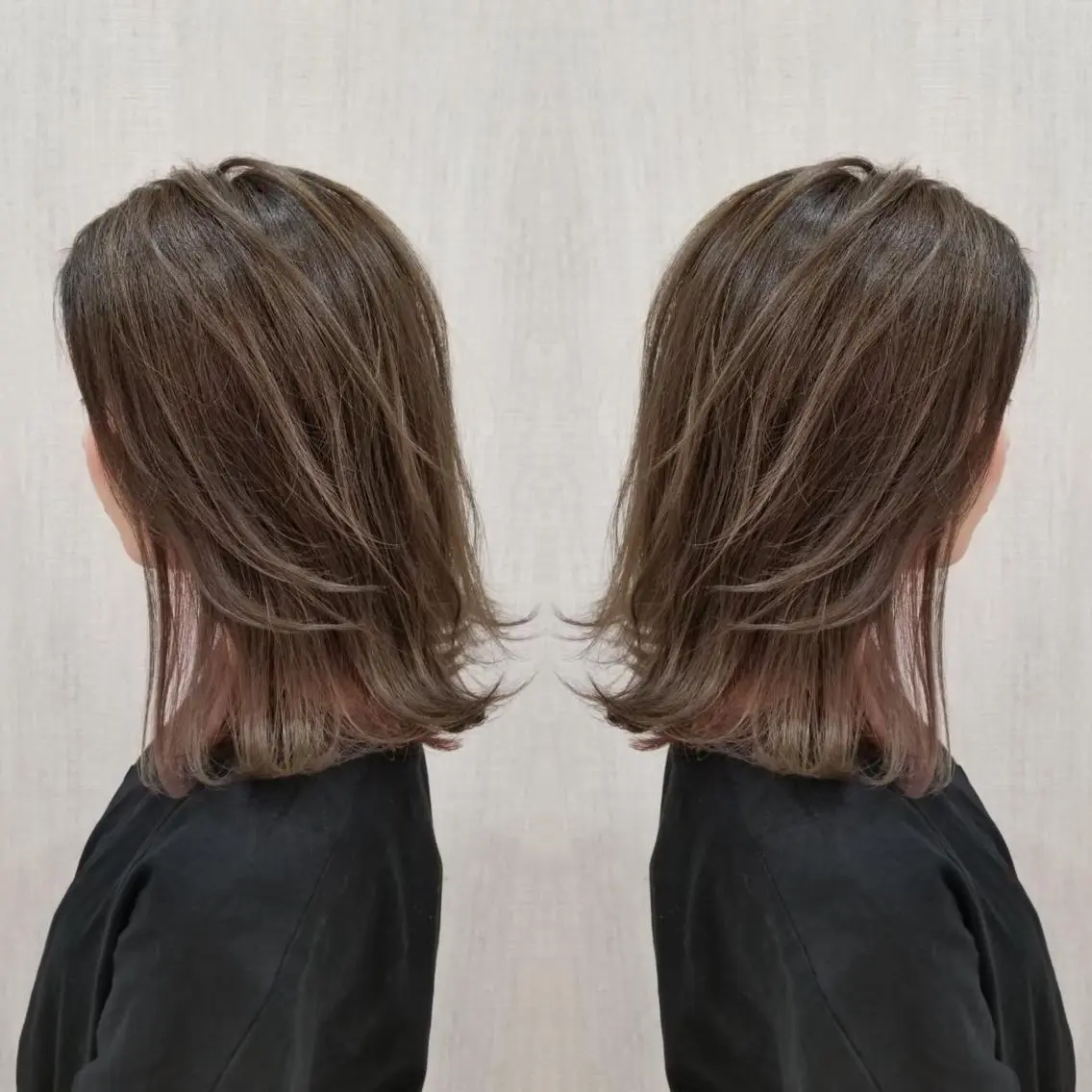 ミディアム カラー グレージュ 韓国🇰🇷 ✂︎hair 内田愛のヘアスタイル