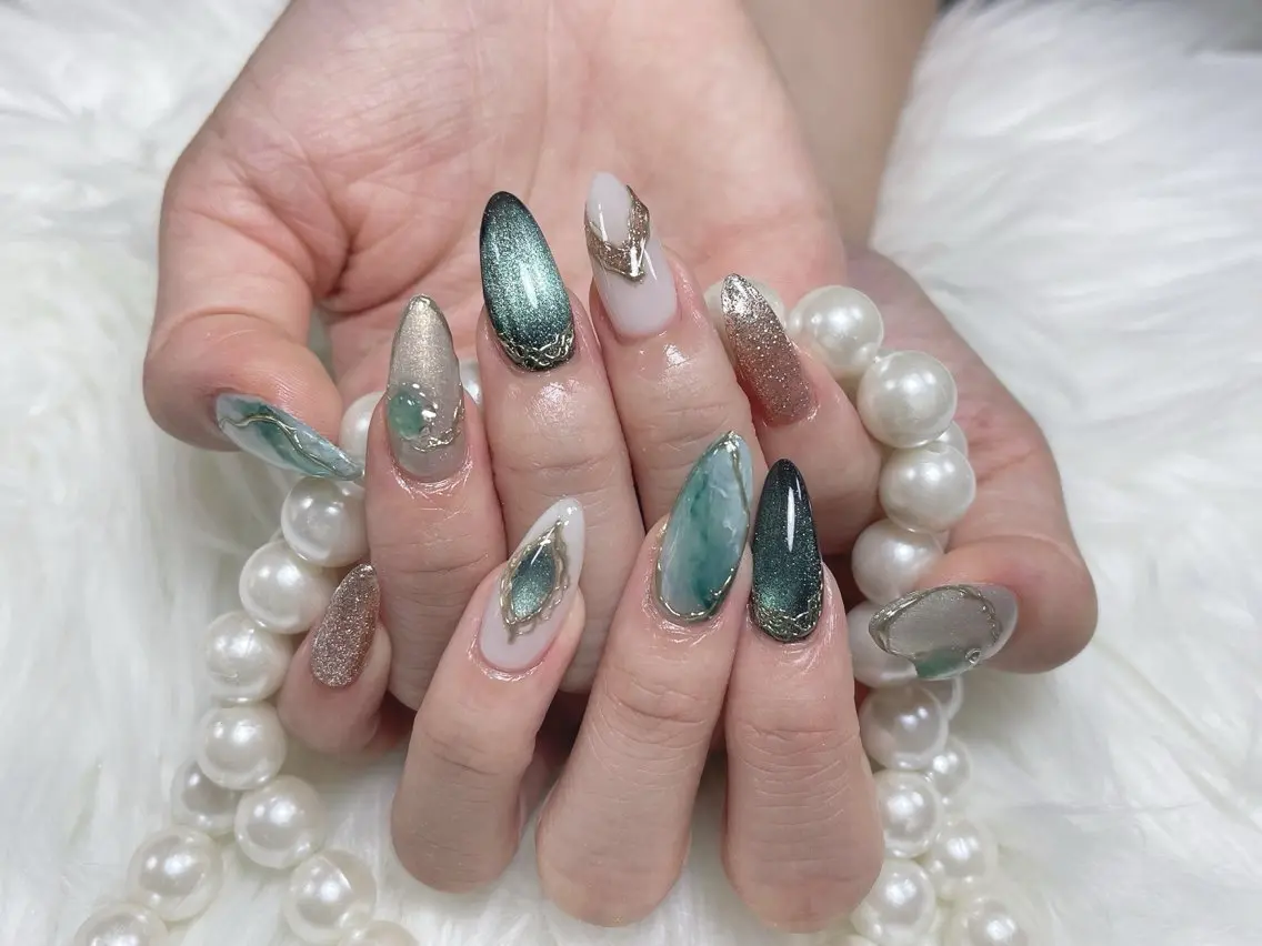 ネイル ハンドネイル AURA NAIL 🌟鶴見店のネイルデザイン
