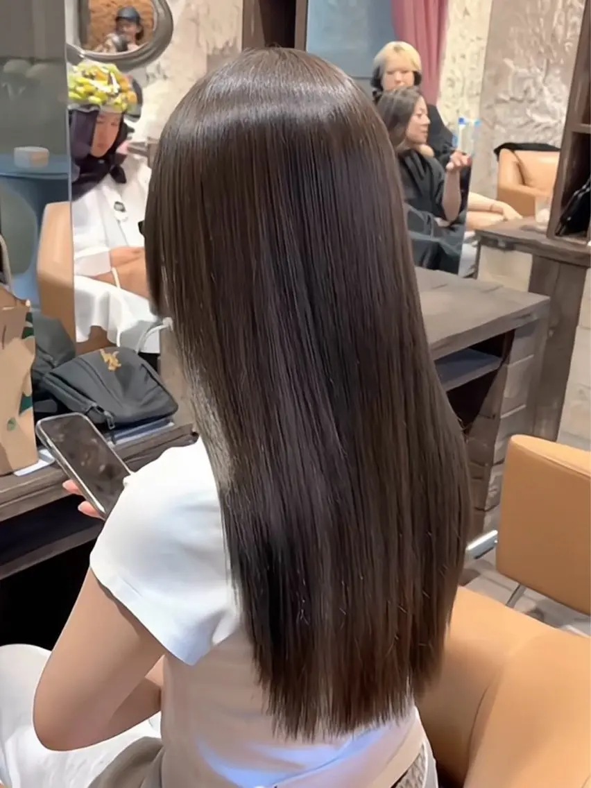 ロング カラー ヘアカラー トリートメント 名駅/垢抜けカラー/ 髪質改善/リナ♡のヘアスタイル