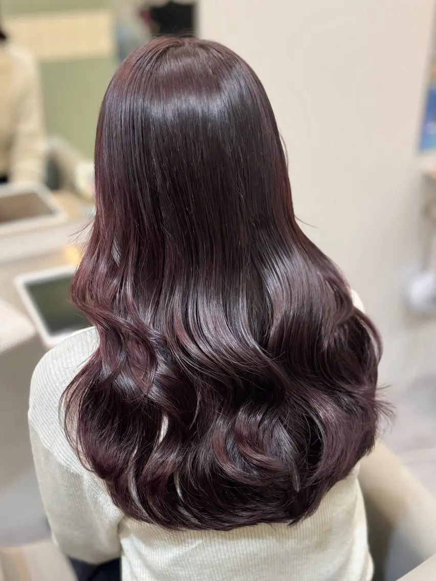 ロング カラー ヘアカラー amane໒꒱うる艶 ブリーチ透明感カラーのヘアスタイル