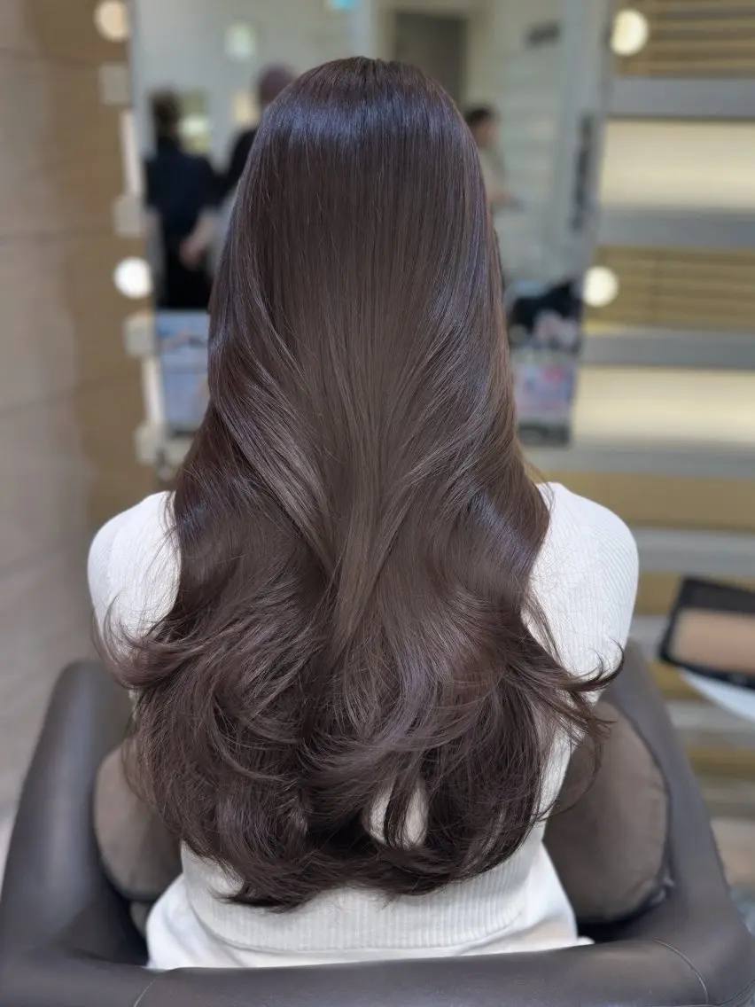 ロング カラー ヘアカラー トリートメント 矢口 七海のヘアスタイル