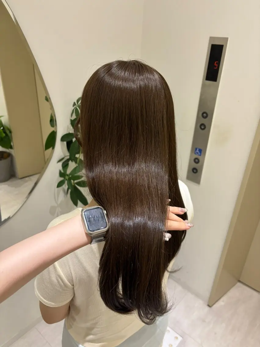 ロング カラー カット ヘアカラー Karin🎀韓国/ レイヤー&ボブ🩶のヘアスタイル