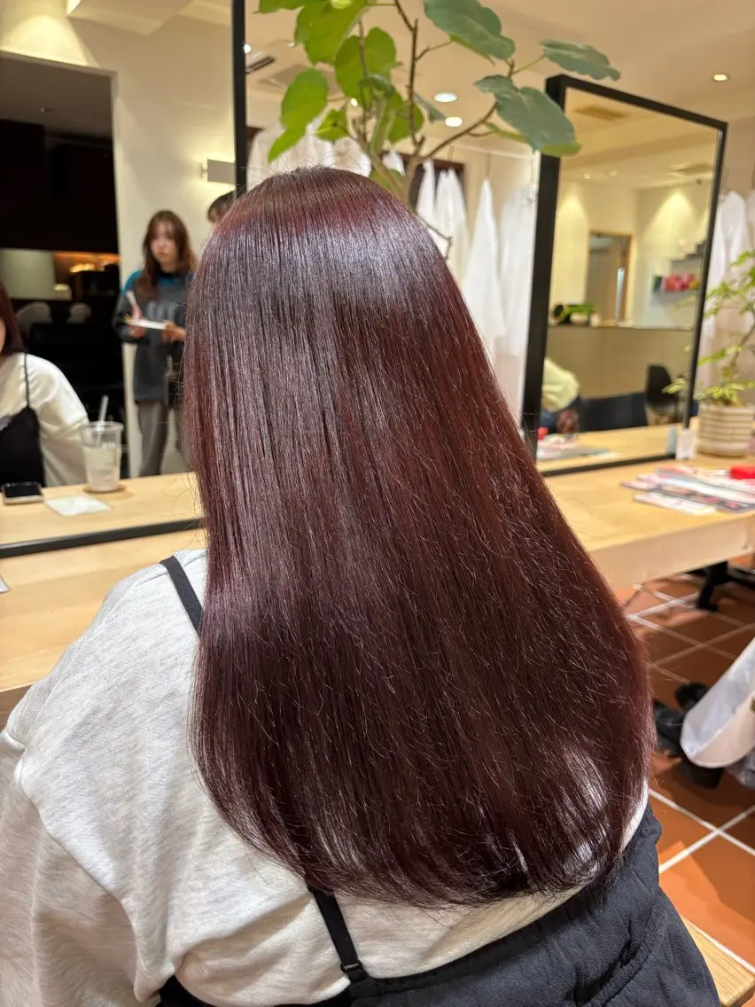カラー ヘアカラー ロングレイヤー ／米澤凌華のヘアスタイル