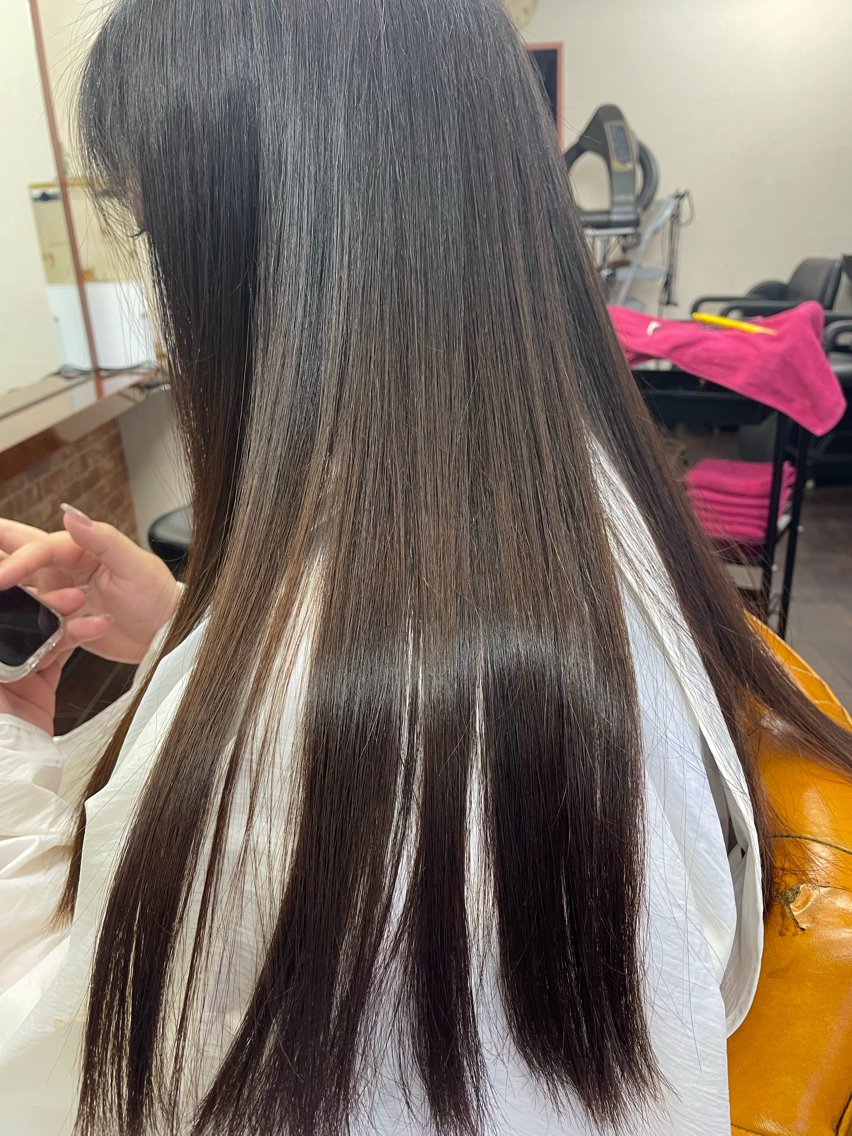 ロング パーマ カット 縮毛矯正 トリートメント 桧山 真のヘアスタイル