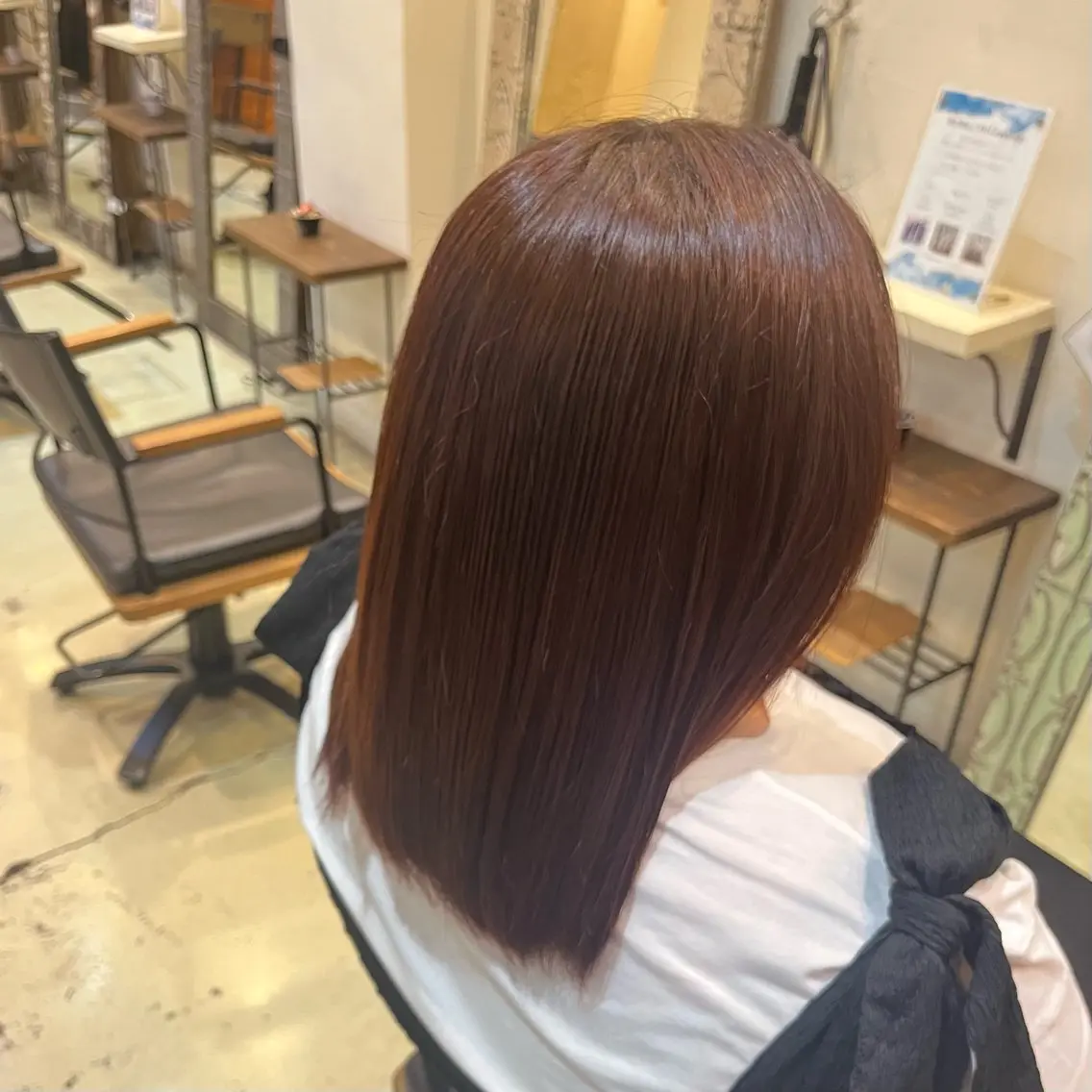 ミディアム ヘアカラー 玉造✲谷六 田村穂香のヘアスタイル