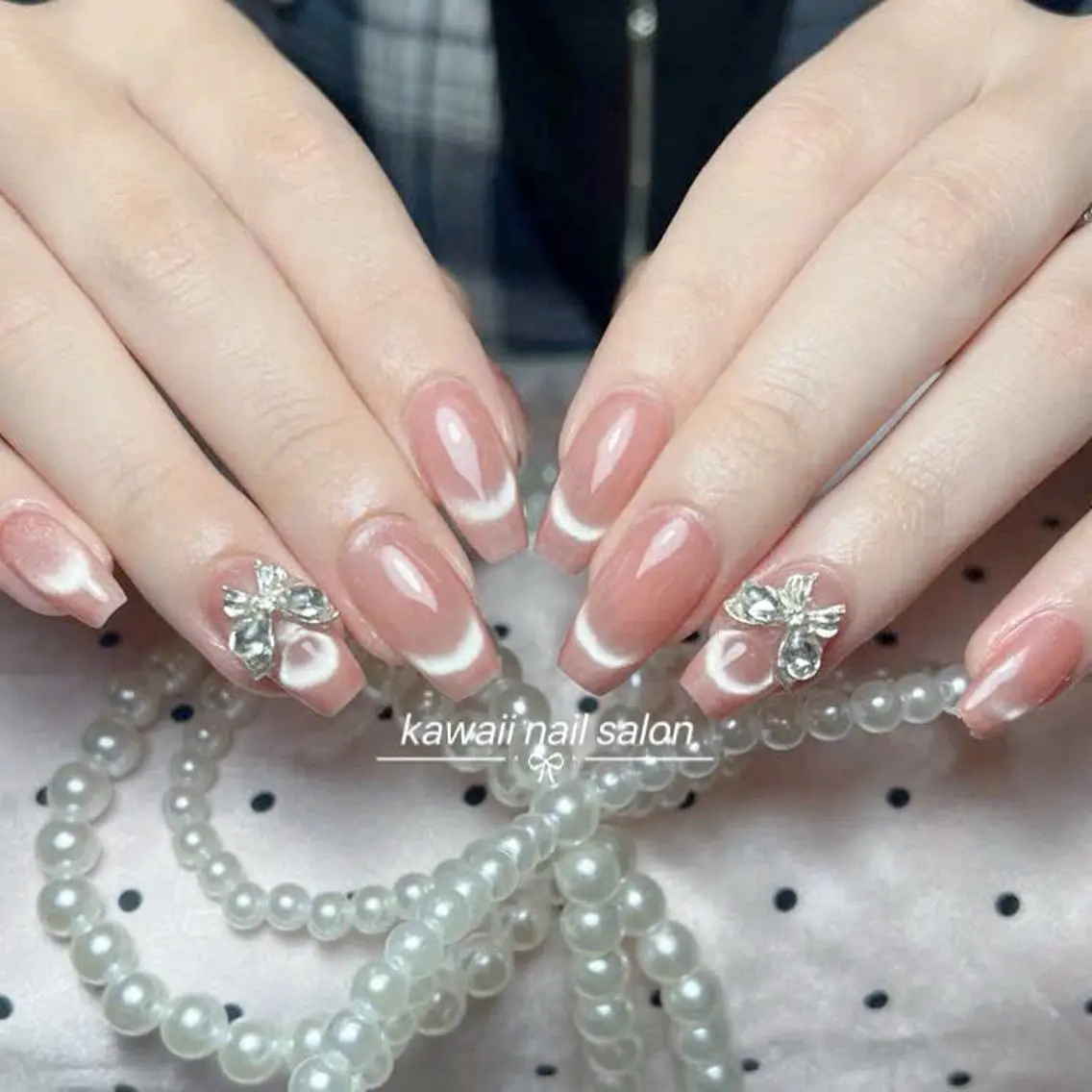 ネイル アートネイル オーロラネイル チークネイル 長さ出し フットネイル ハンドケア Hazuki nailのネイルデザイン