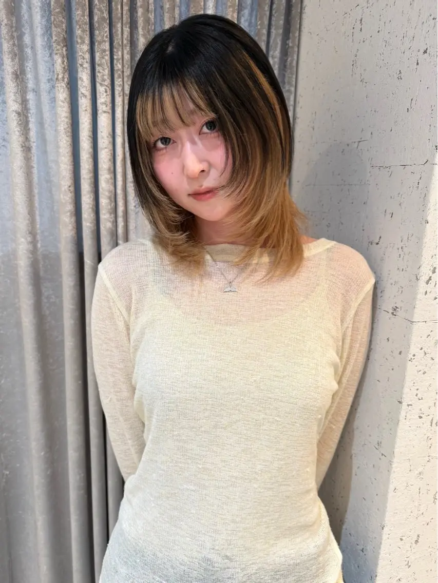 ミディアム カラー 似合わせカット カット トリートメント mai / linoah˚✧のヘアスタイル