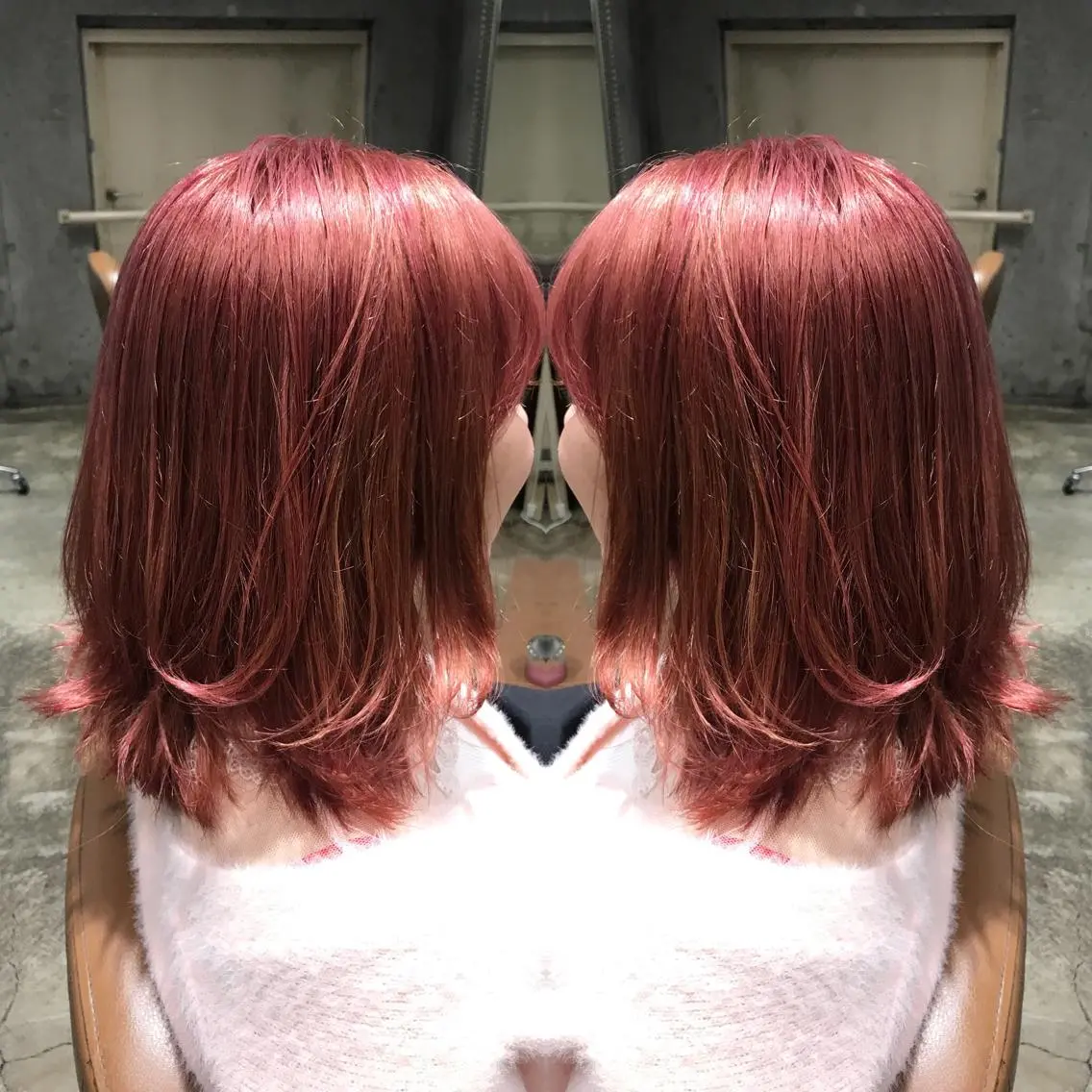 ミディアム カラー パーマ ヘアアレンジ メンズ キッズ ネイル マツエク・マツパ ピンクカラー カラーマツエク ピンク サロンドミルク 原宿のヘアスタイル