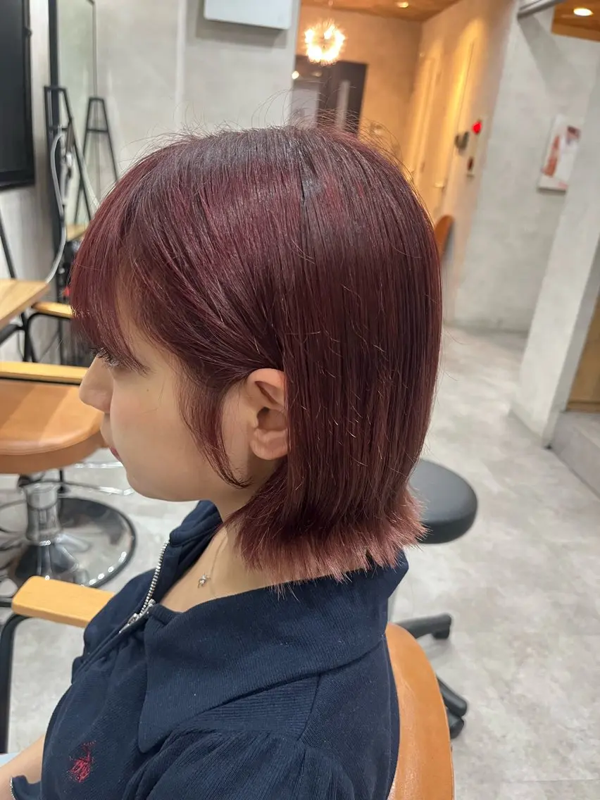 ショート 縮毛矯正 トリートメント ヘアカラー MIJU ‎🤍REMのヘアスタイル
