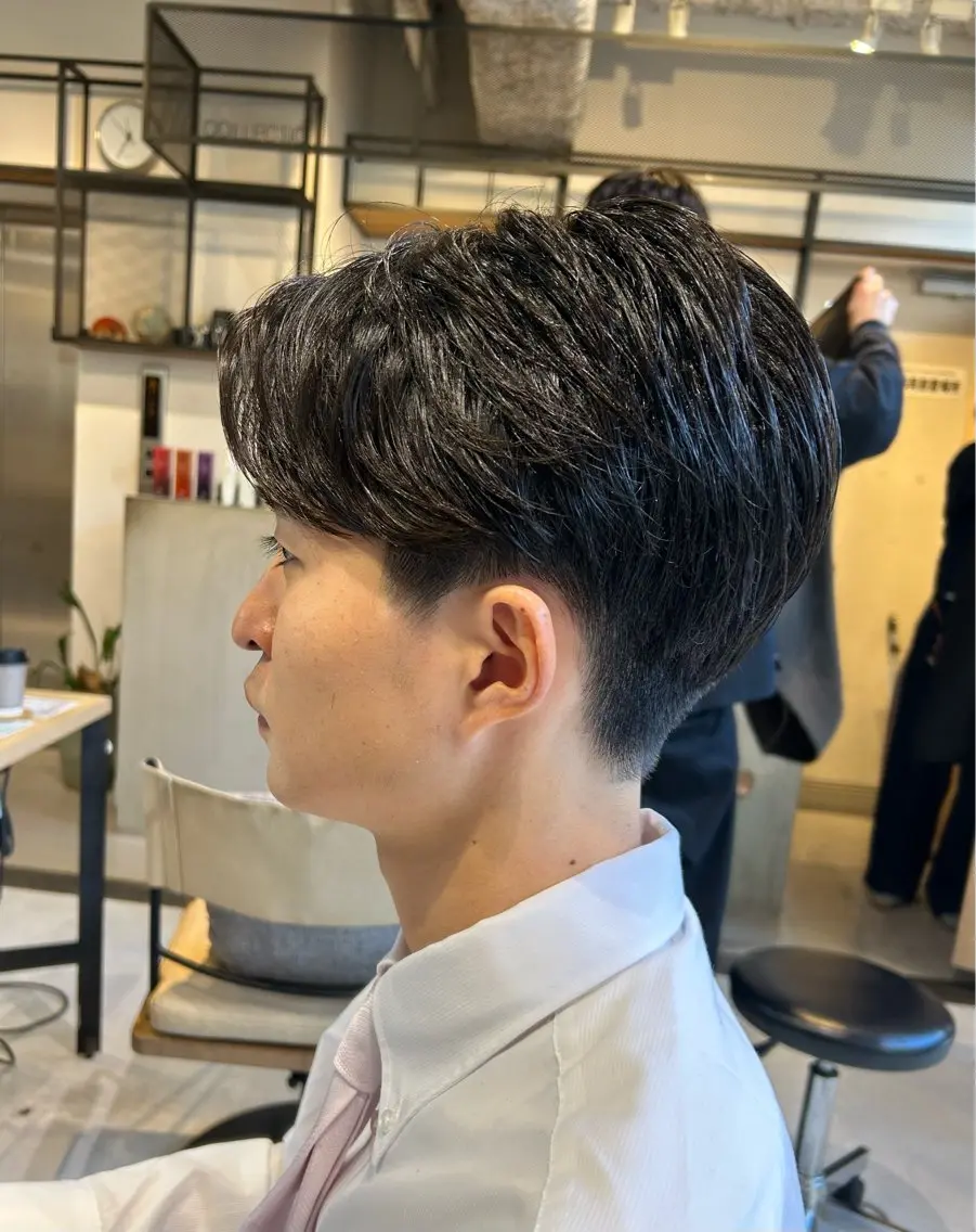 パーマ メンズ カット パーマ メンズ清潔感のプロ 💈メンズパーマ藤田のヘアスタイル