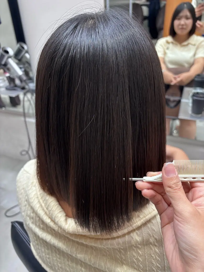 ミディアム 縮毛矯正 Rena/透明感 カラー/Wカラー🎀のヘアスタイル