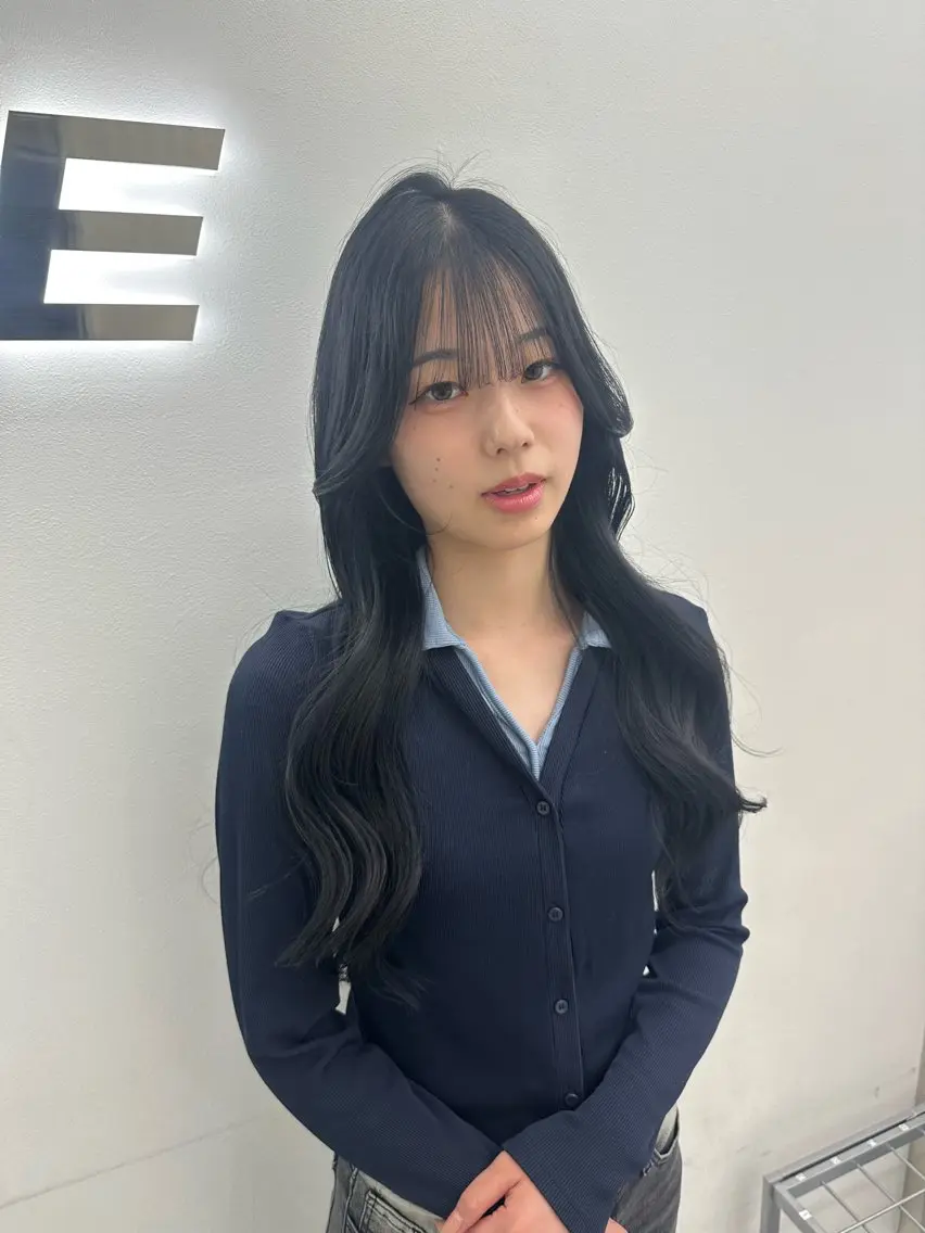 ロング カラー ヘアアレンジ カット ヘアカラー トリートメント 大人っぽ中韓レディ ヘア🤍MAOのヘアスタイル
