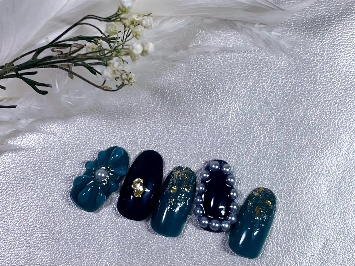 ネイル 成人式 ジェルネイル 韓国ネイル メンズネイル パラジェル kiki nail &brow二子玉川のネイルデザイン