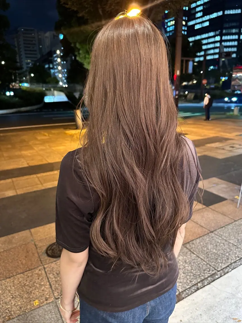 ロング カラー ブリーチ ブラウンカラー 透明感カラー ブリーチなしカラー ヘアカラー yuki/ブリーチ /デザインカラーのヘアスタイル