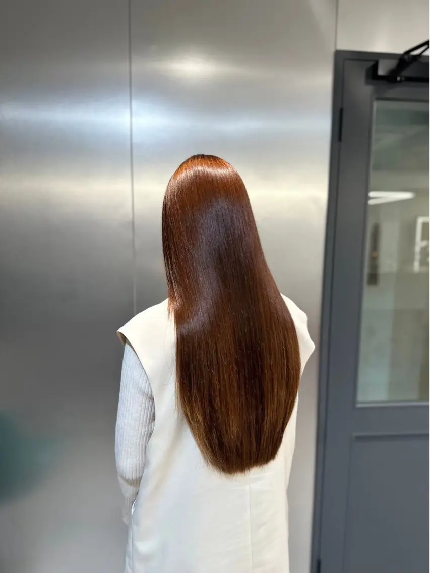 ロング 縮毛矯正 上川 柚綺のヘアスタイル