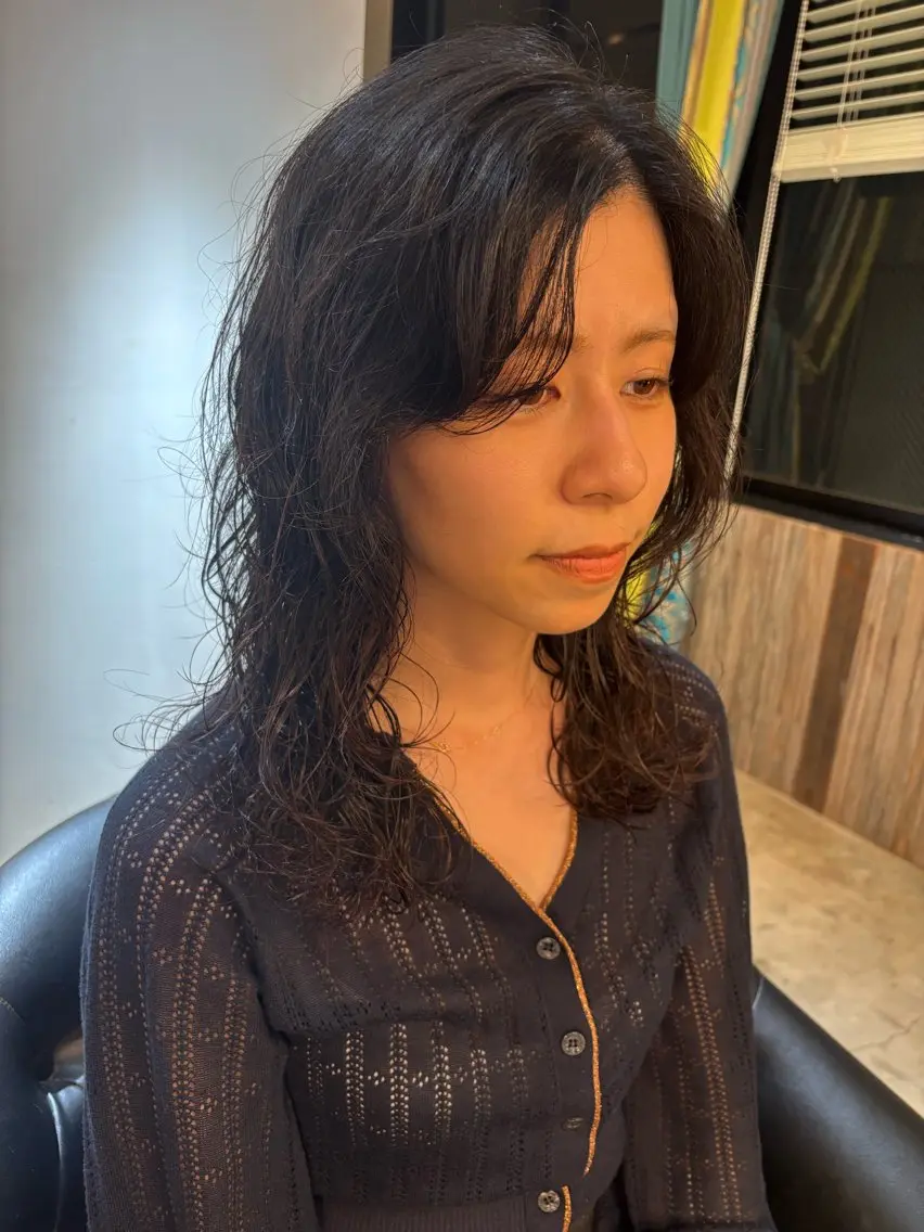 ロング パーマ パーマ 🌀メンズパーマ🌀 平川海夢のヘアスタイル