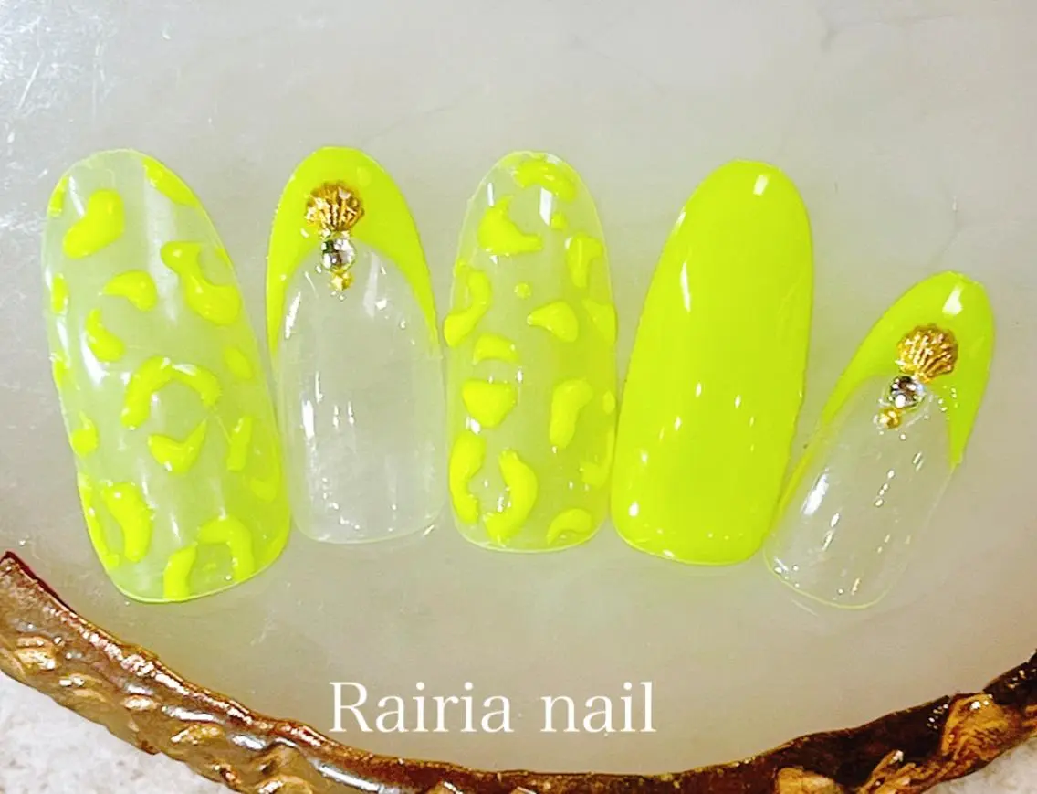 ネイル ジェルネイル パラジェル 夏ネイル Rairia nail本八幡店のネイルデザイン