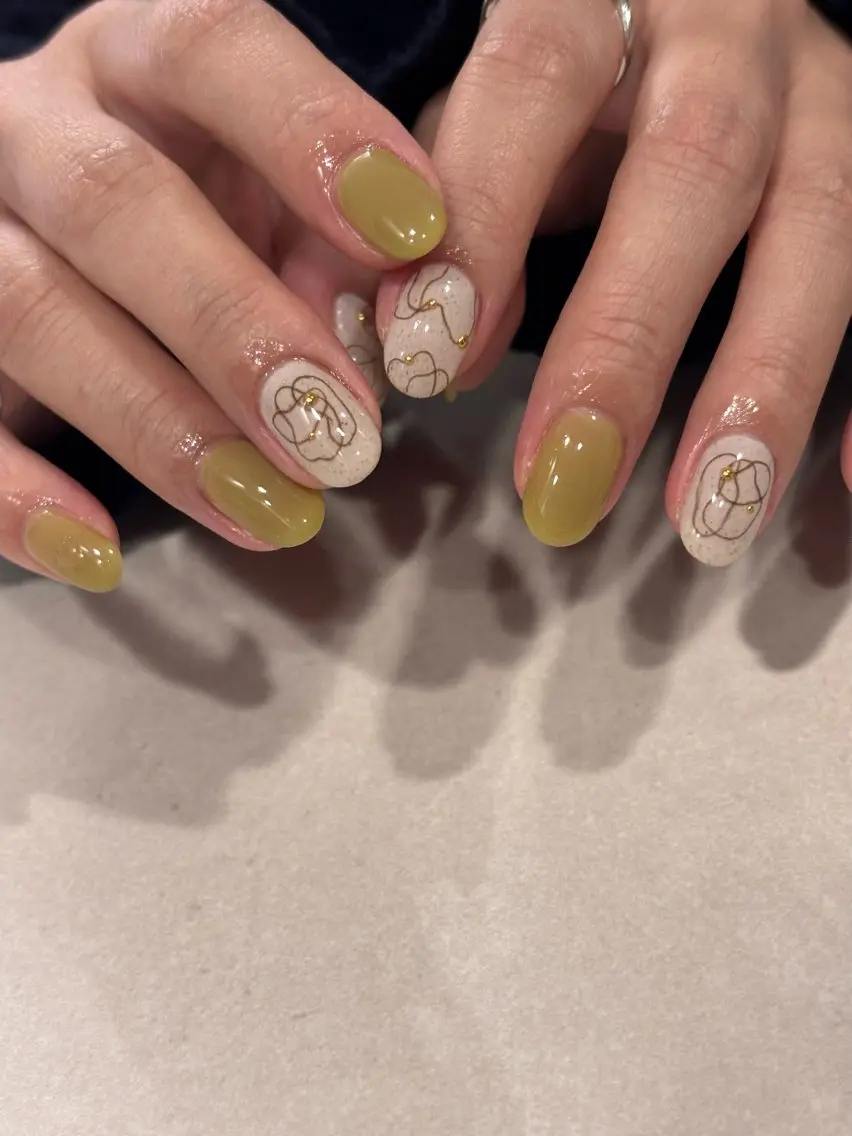 ネイル シンプルネイル ハンドネイル iconail 下北沢 NONのネイルデザイン