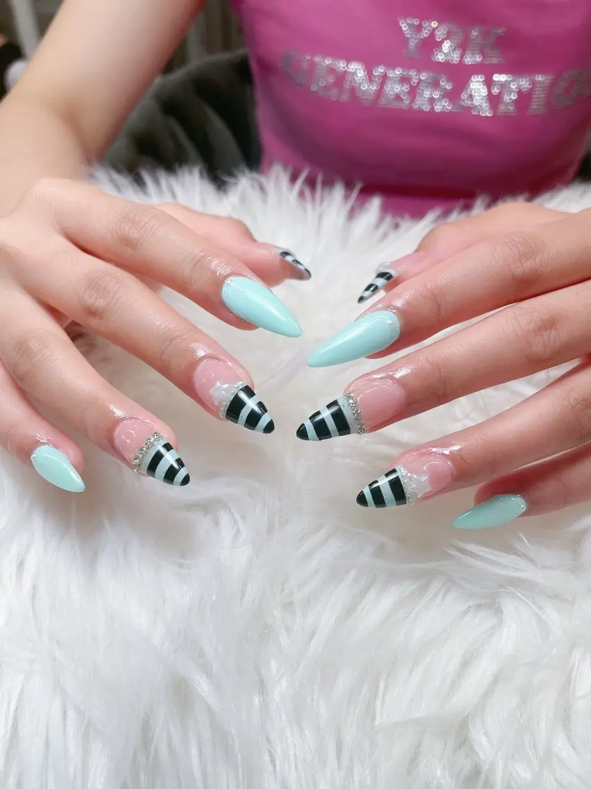 ネイル 長さ出し フレンチネイル グラデーション 韓国ネイル マグネットネイル ハンドネイル VB HEAVEN nailのネイルデザイン