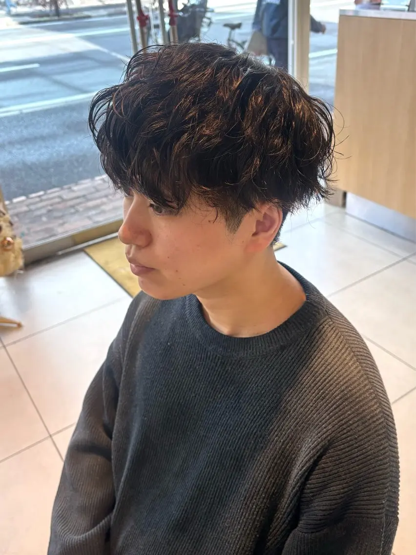 パーマ メンズ 💈メンズパーマ カラー💈momoのヘアスタイル
