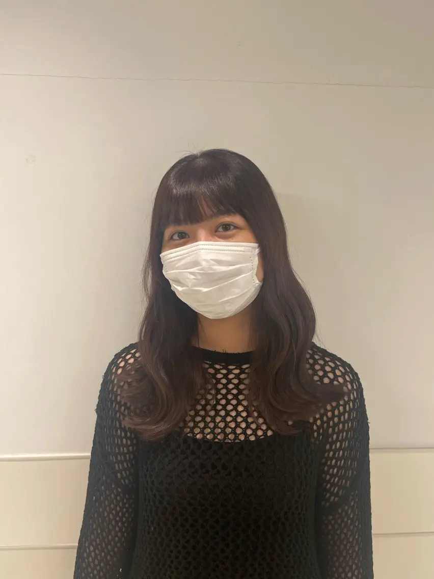 セミロング カラー ラベンダーカラー ピンクカラー ピンクラベンダー yuzuna ハイトーン 天神のヘアスタイル