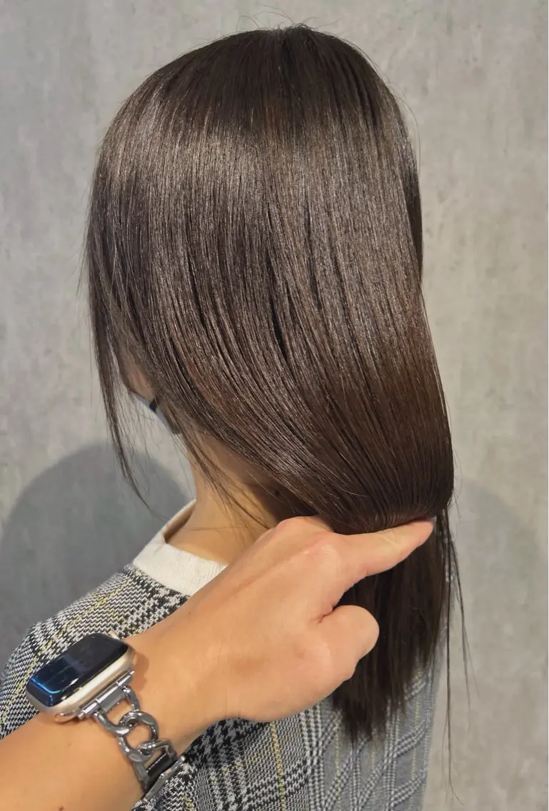 セミロング 縮毛矯正 カット 縮毛矯正 トリートメント 梶田 伸篤のヘアスタイル