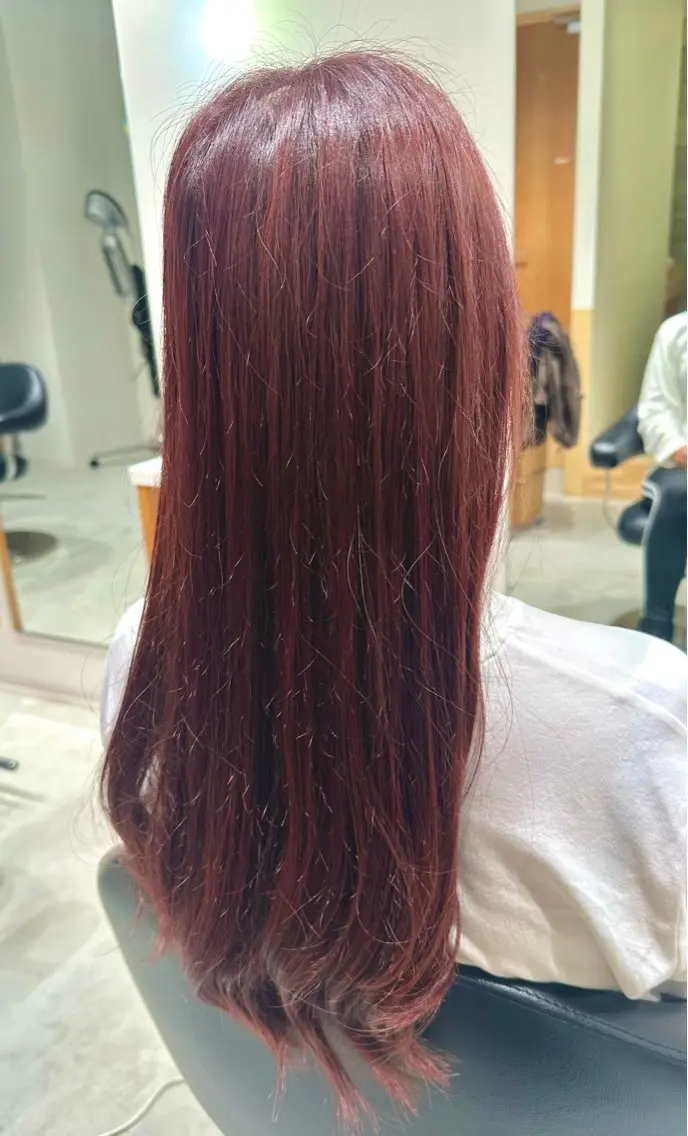 カラー ブラウンカラー ピンクカラー ヘアカラー トリートメント ヘッドスパ 水野 胡亜のヘアスタイル