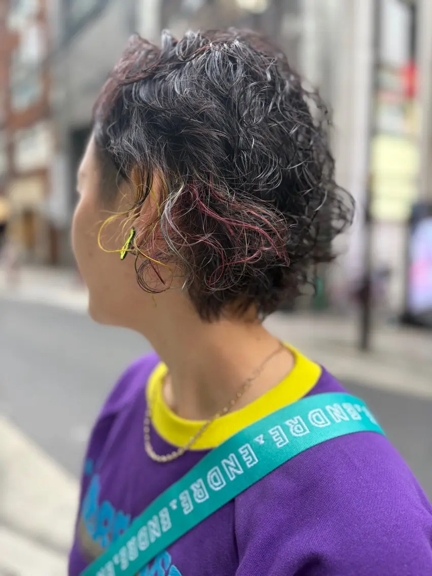 ショート カラー パーマ 似合わせ提案 セミナー講師美容師のヘアスタイル