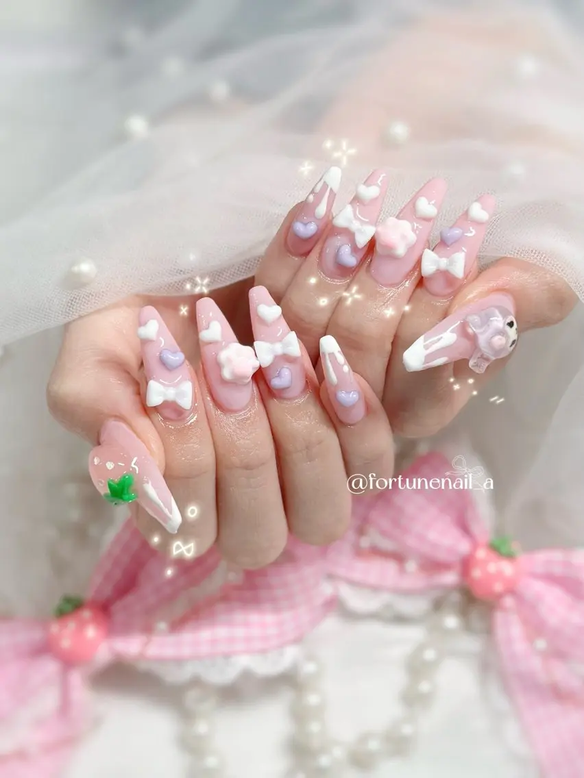 ネイル 持ち込み ハンドネイル ✩.*🎀 aoi🎀のネイルデザイン