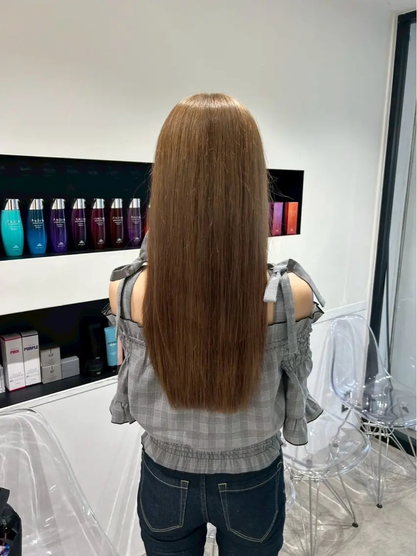ロング カラー ヘアカラー トリートメント himari💜 暖色/レイヤーカットのヘアスタイル