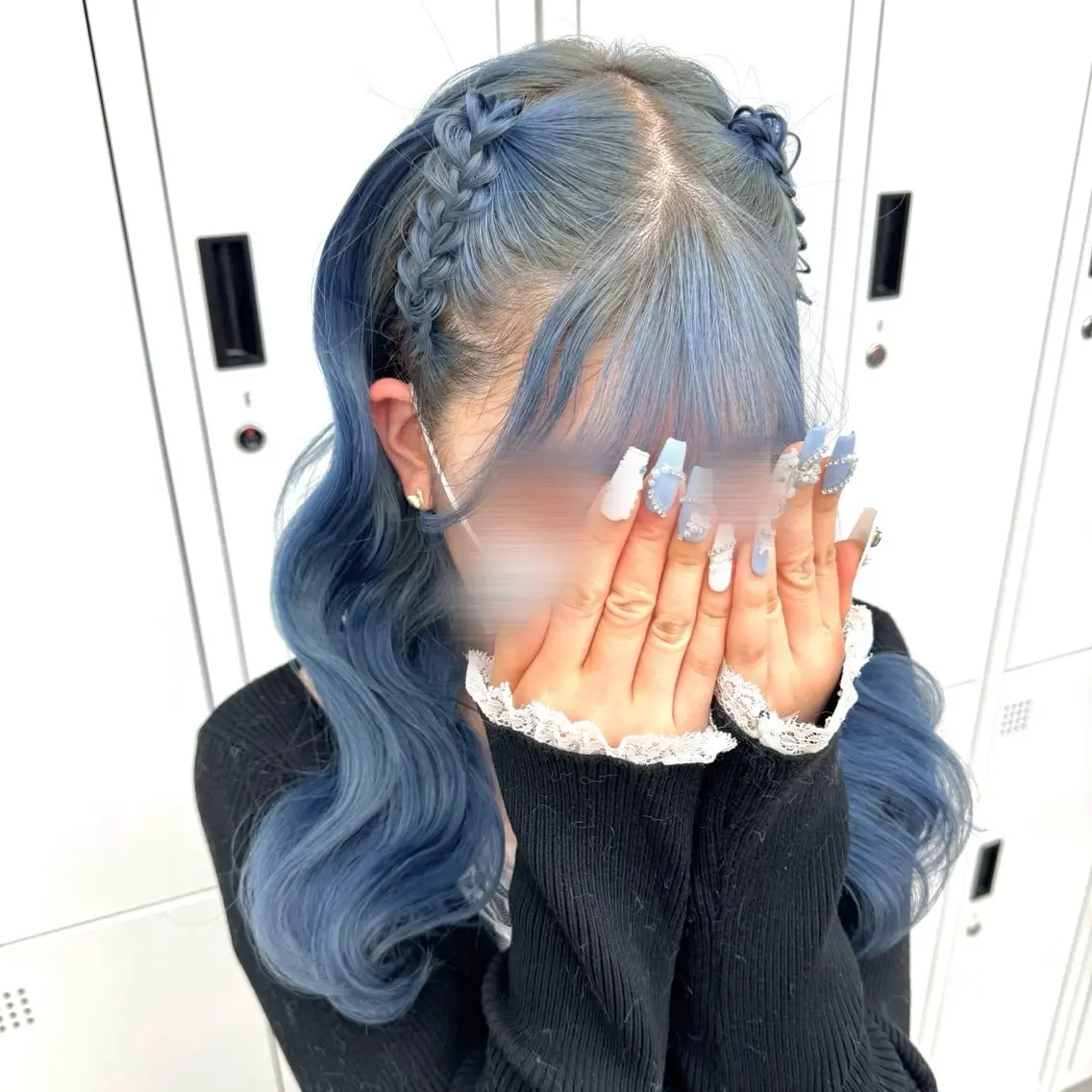 ロング ヘアアレンジ ヘアセット ヘアメ🎀ハイトーン 🩵エクステ🪄しほのヘアスタイル