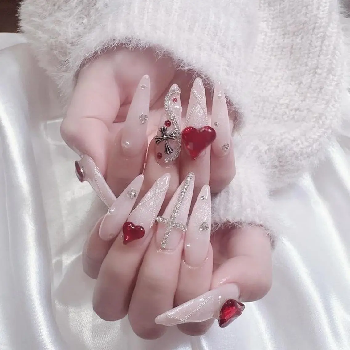 ネイル 長さ出し フレンチネイル グラデーション 卒業式 マグネットネイル ハンドネイル MIHANA YUKIのネイルデザイン