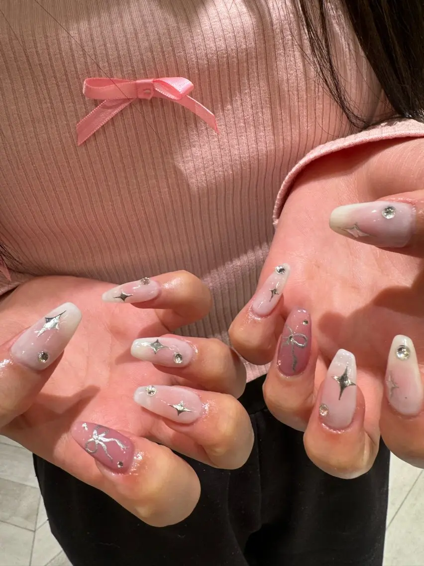 ネイル ハンドネイル なぽ ❤︎長さだし / 韓国nailのネイルデザイン