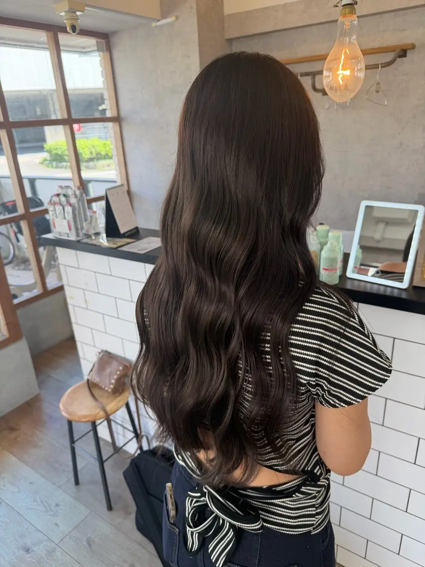 ロング カラー ヘアカラー 宮崎 稚世のヘアスタイル