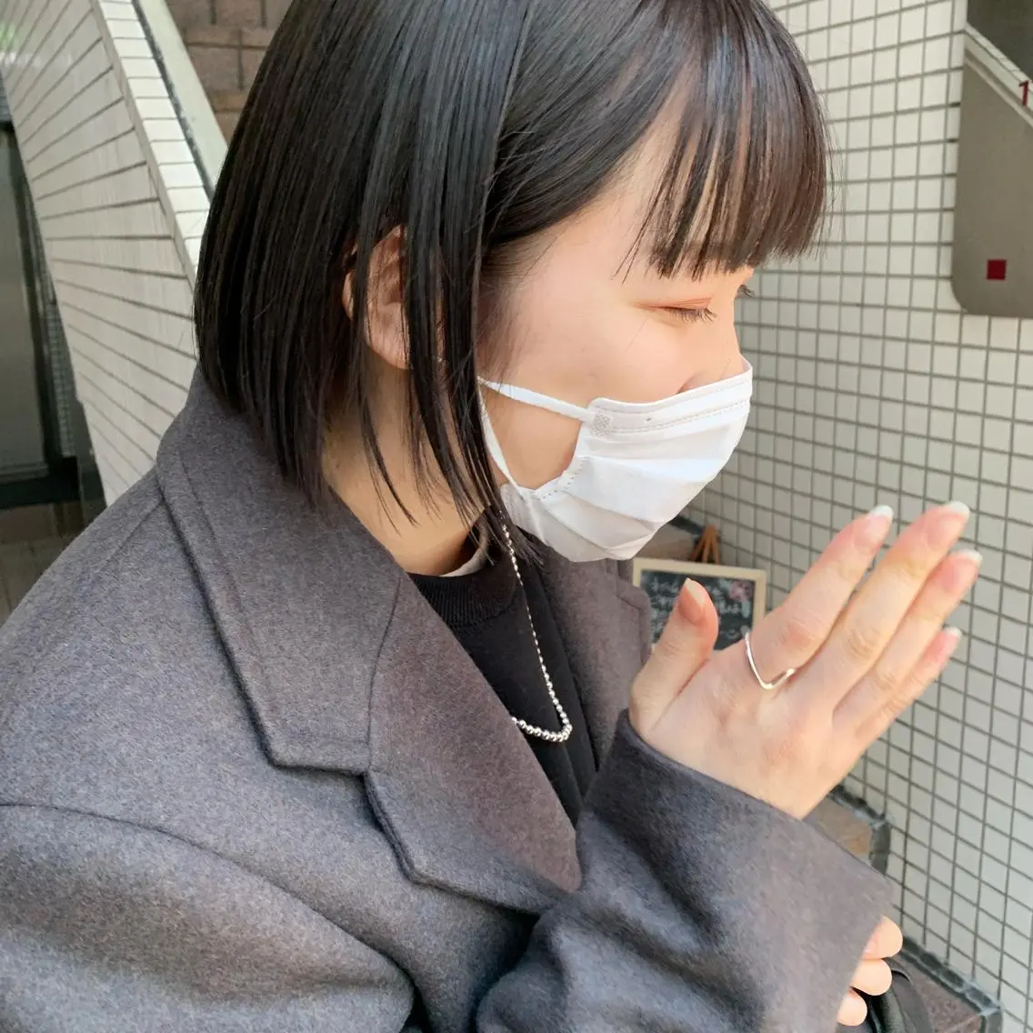 ミディアム カラー ヘアアレンジ 🫧透明感カラー/ ボブ/小笠原汐海🪽のヘアスタイル