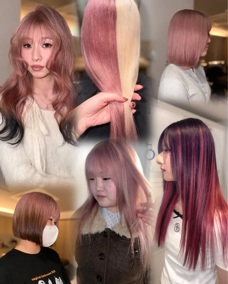 ミディアム カラー ヘアカラー 岡山ハイトーン・ ルーツカラー/こもものヘアスタイル