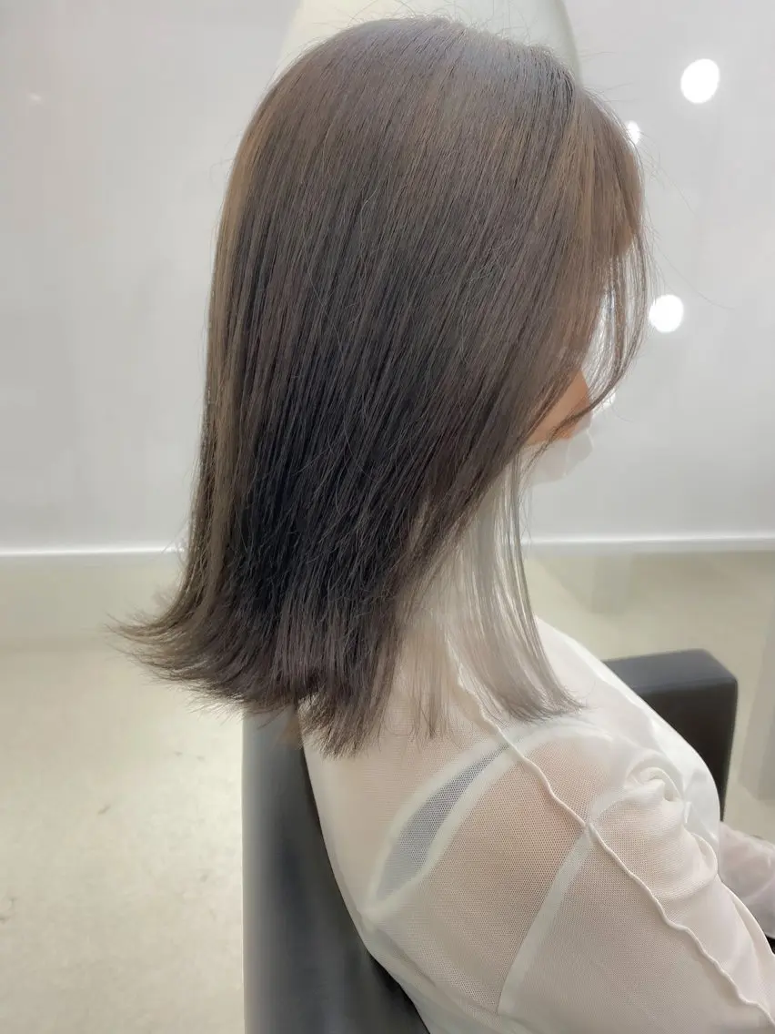 カラー ブリーチ インナーカラー 宮腰一磨 ・ショート・ボブ🌿のヘアスタイル