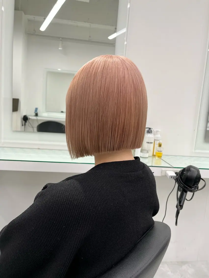 ショート カラー ヘアカラー トリートメント 大人っぽ韓国🤍ブリ ーチ/mitsukiのヘアスタイル