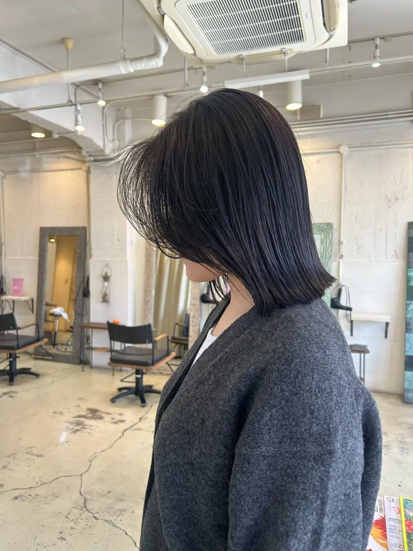 ミディアム ヘアカラー 玉造✲谷六 田村穂香のヘアスタイル