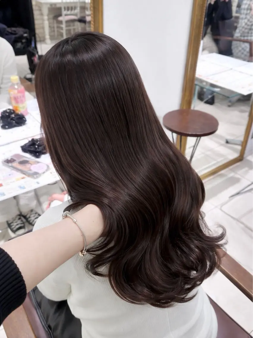 ロング カラー ブラウンカラー チョコレートブラウン 透明感カラー ヘアカラー トリートメント 髪質改善艶カラー🩶 Nanako ⟡.·のヘアスタイル
