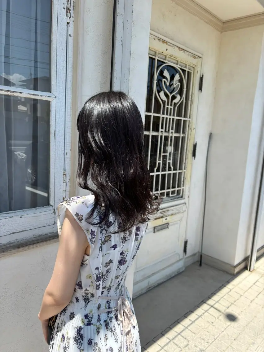 セミロング 中垣 茉百奈のヘアスタイル