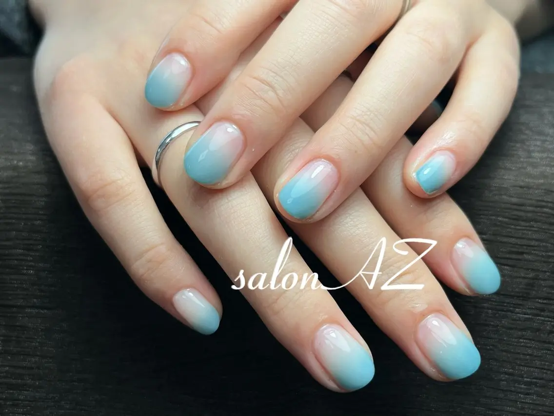 ネイル 長さ出し フットネイル フレンチネイル マグネットネイル ニュアンスネイル salon AZのネイルデザイン