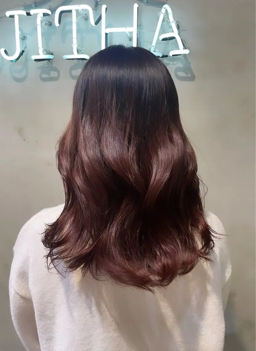 ロング カラー ヘアカラー 🦋韓国/暖色カラー RENA🦋のヘアスタイル
