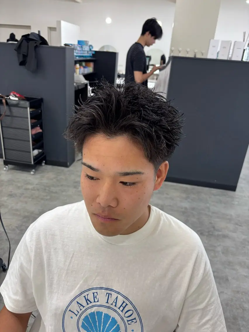 パーマ メンズ メンズパーマ 西嶋 大凱のヘアスタイル