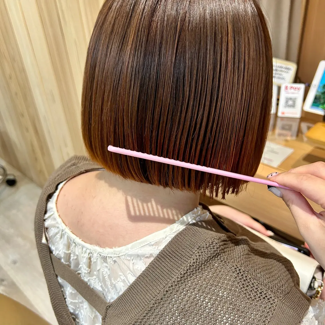 ショート カラー オレンジ ボブ 山本 知佳のヘアスタイル