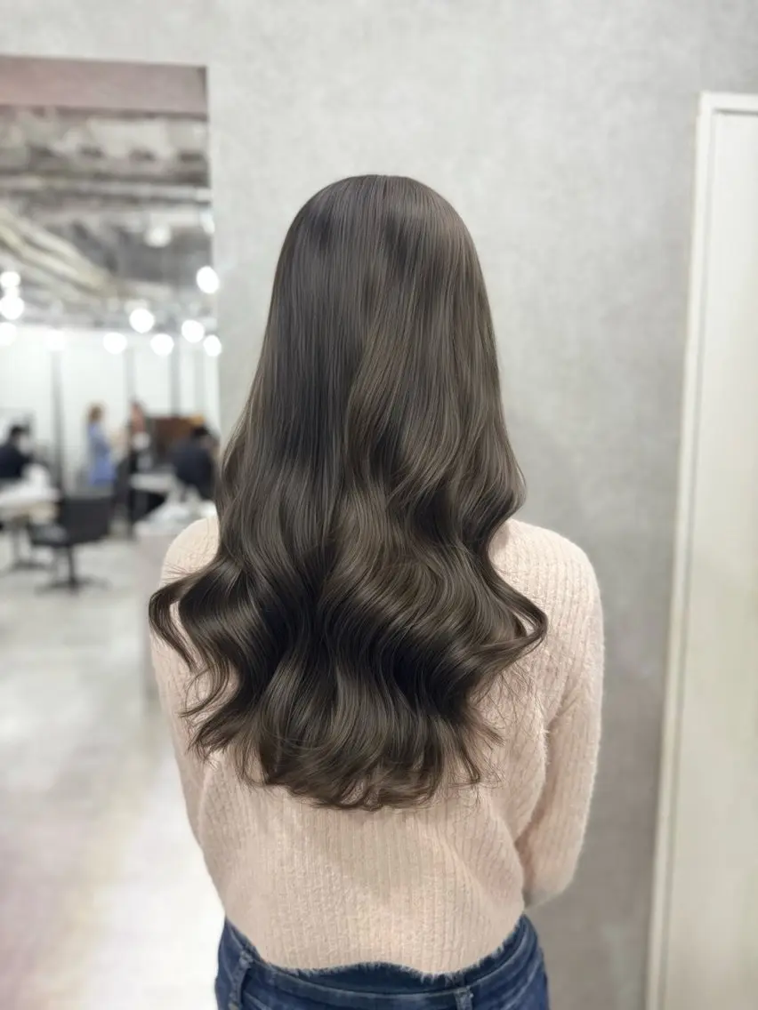 ロング カラー ベージュカラー ブリーチ ブラウンカラー ショコラブラウン ショコラグレージュ カット ヘアカラー トリートメント 赤み無し柔らかカラー 【梅田】madokaのヘアスタイル