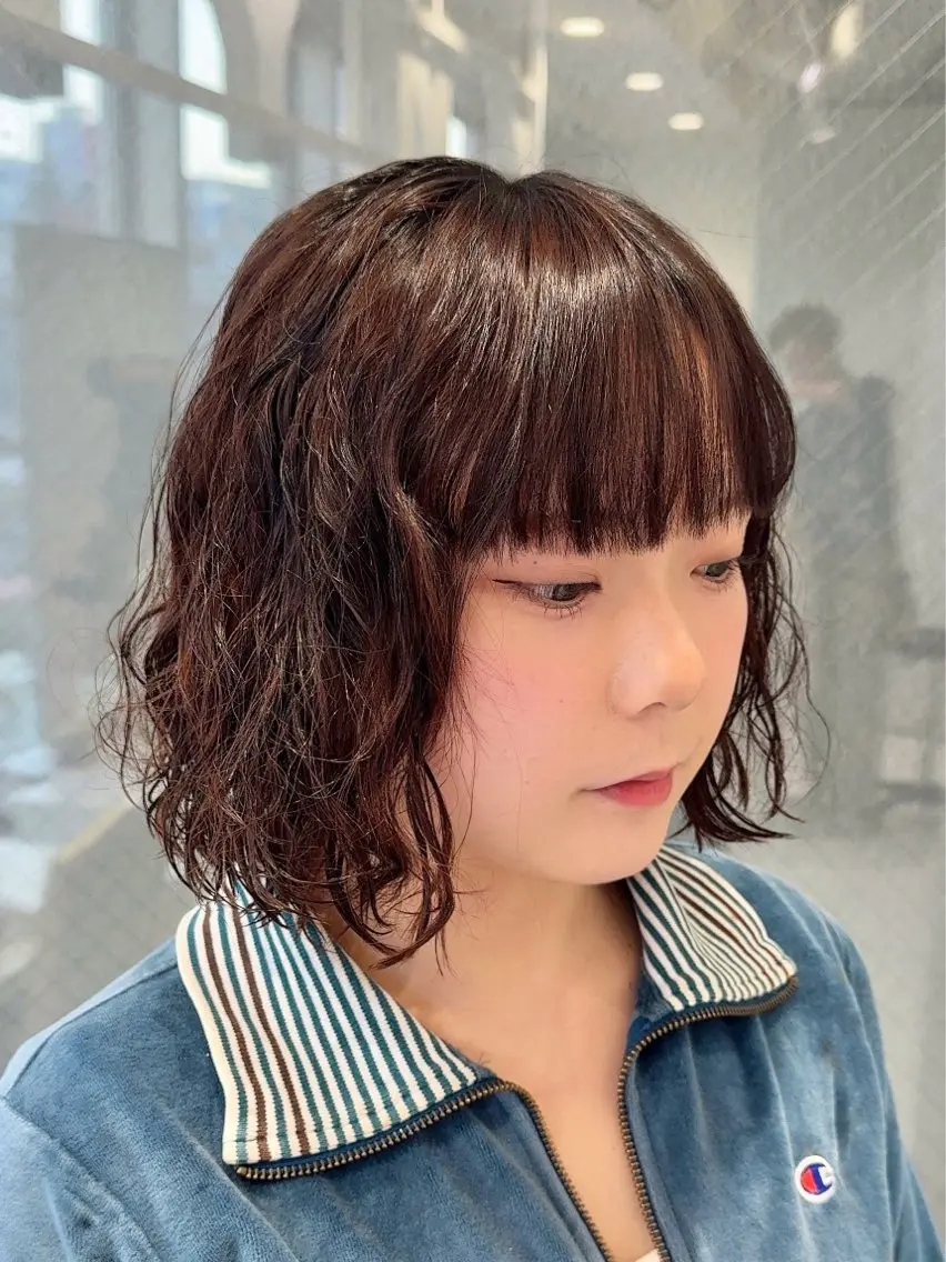 パーマ パーマ/透明感カラー /下村 伯のヘアスタイル