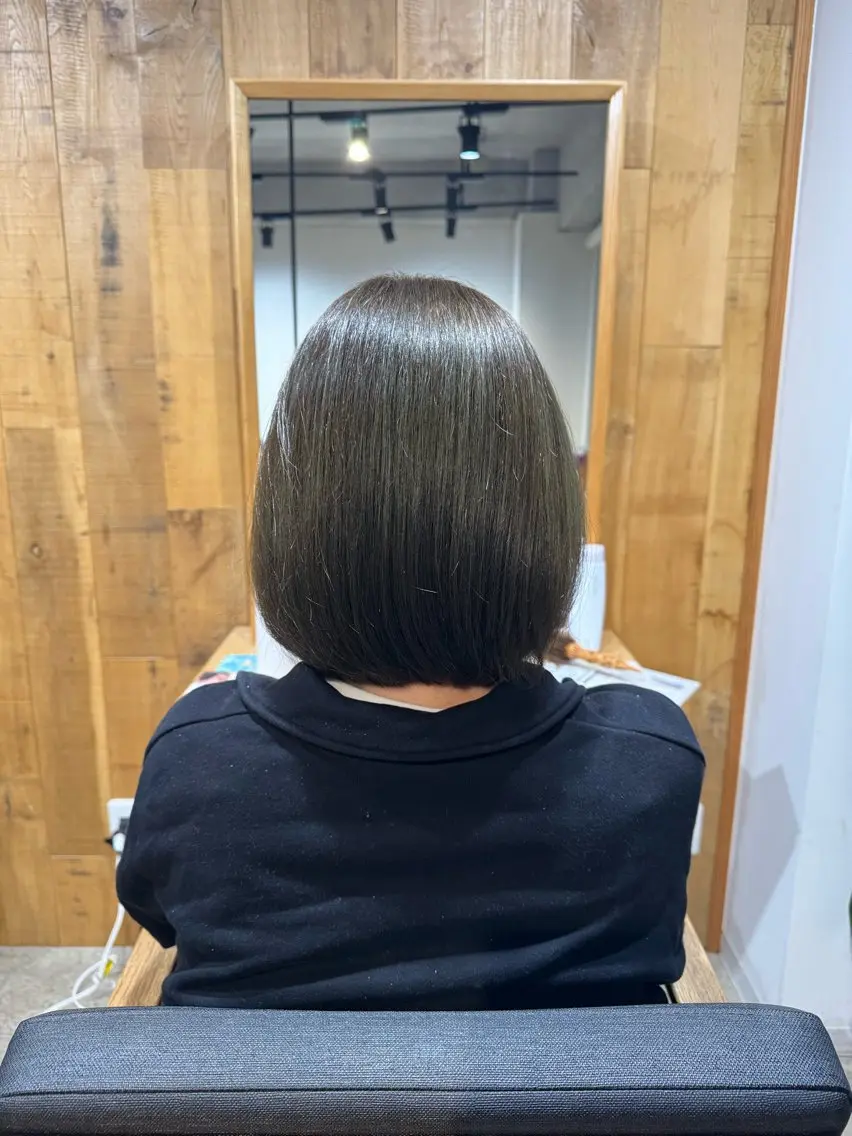 ミディアム カラー 透明感カラー カット トリートメント 無料モデル急募/韓国 ヘア/ボブ/Rinのヘアスタイル