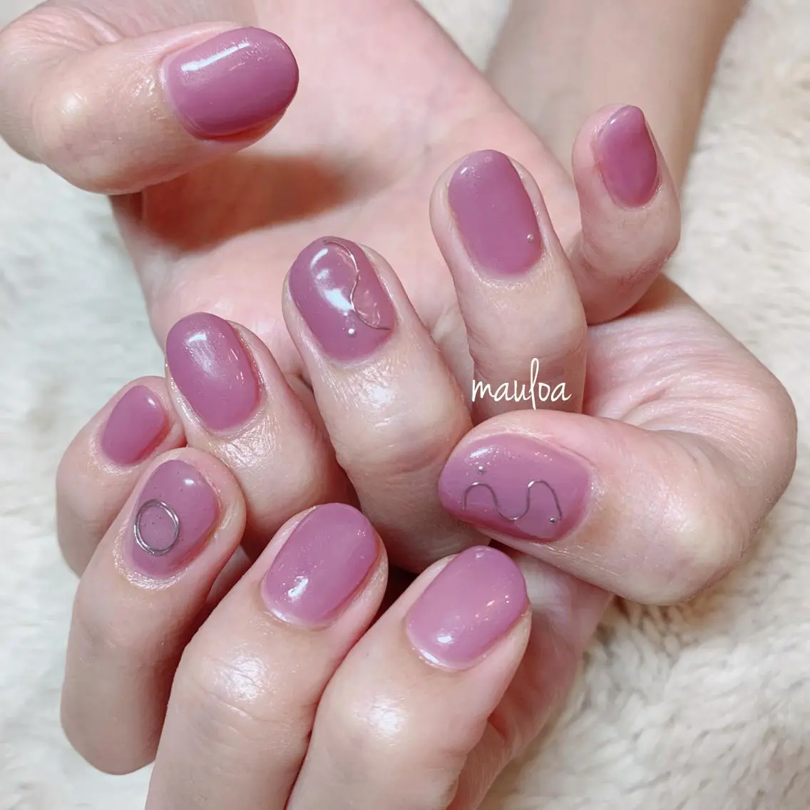 ネイル ピンク パープル pipi ..のネイルデザイン