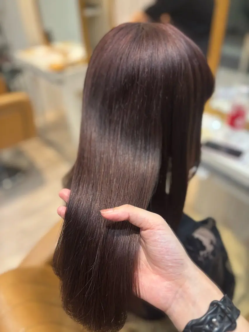 ロング カラー カット ヘアカラー トリートメント yui🥀/ボブ /ブリーチなしカラーのヘアスタイル